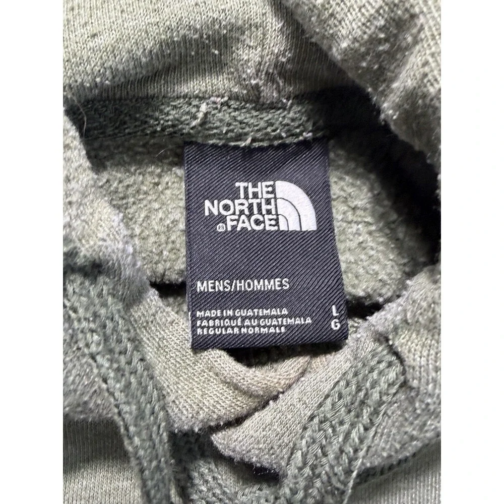 The North Face Hoodie Mens Large Green Pullover Sweatshirt Logo